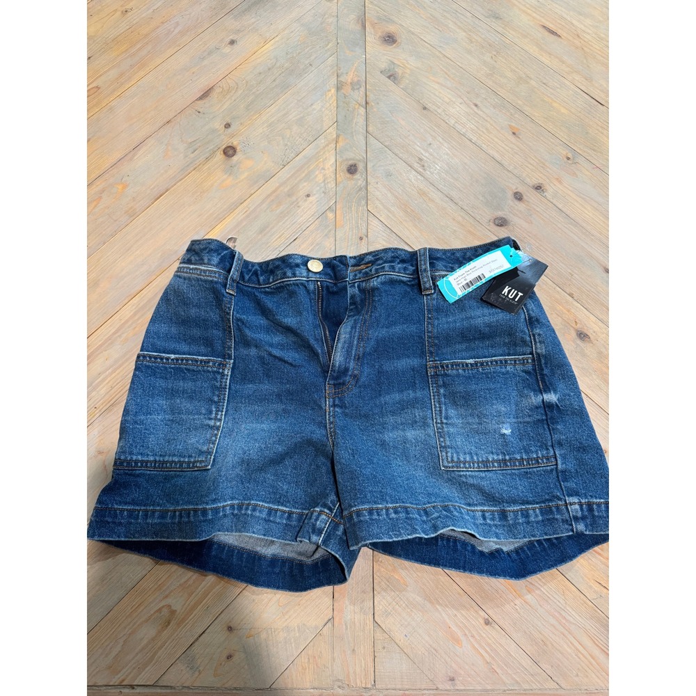 KUT from the Kloth High Rise Jane Denim Shorts Size 10 Medium Wash KS1759MA6